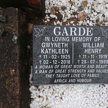 GARDE William Henry 1919-1999 &amp; Gwyneth Kathleen 1925-2018 :: VALLERY Dennise Sylvia nee WARD 1936-2017