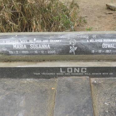 LONG Oswald Jos 1917-1974 &amp; Maria Susanna 1920-2005