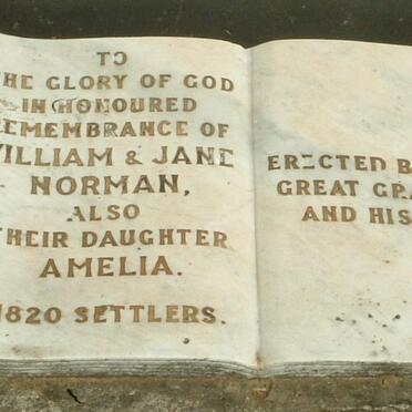 NORMAN William &amp; Jane :: NORMAN Amelia