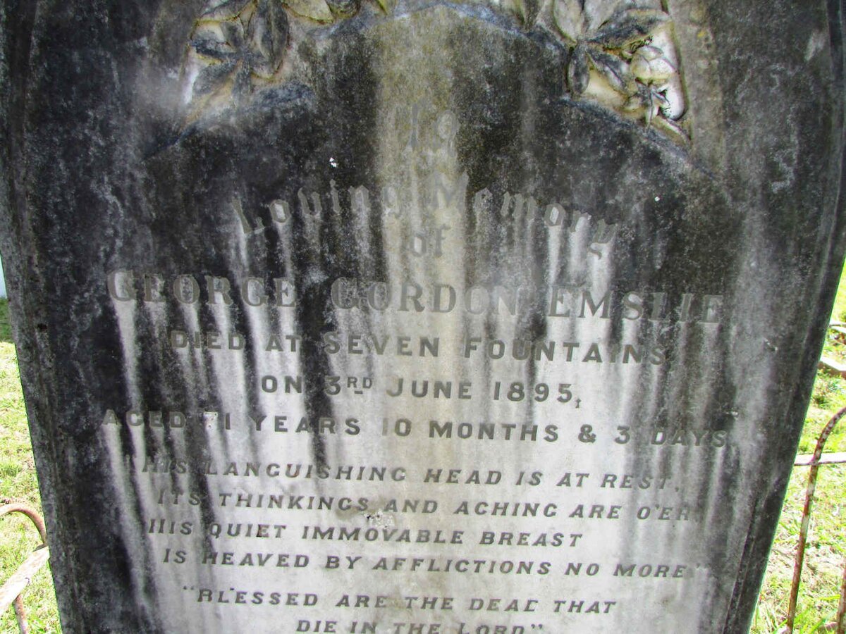 EMSLIE George Gordon -1895