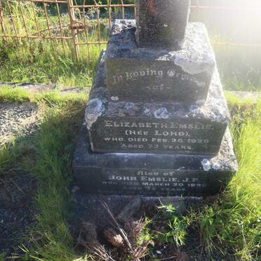 EMSLIE Elizabeth nee LONG -1929