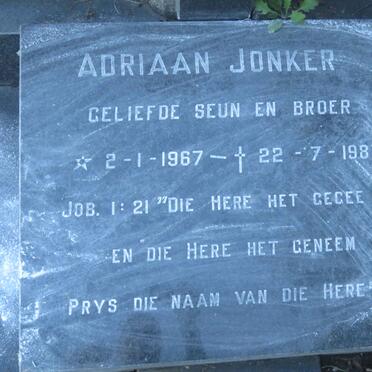 JONKER Adriaan 1967-1987