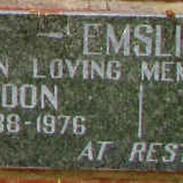 EMSLIE Don 1888-1976 &amp; Ænid 1892-1976