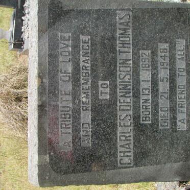 THOMAS Charles Dennison 1892-1948 :: THOMAS Desmond Dennison 1920-2004 &amp; Phyllis Mary Evelyn HALL 1920-1998