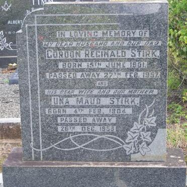 STIRK Gordon Reginald 1901-1957 &amp;  Una Maud 1904-1953