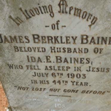 BAINES James Berkley -1903 &amp; Ida -1945