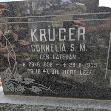 KRUGER Cornelia S.M. nee LATEGAN 1858-1935