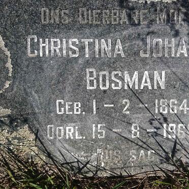 BOSMAN Christina Johanna 1864-1960