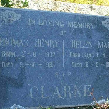 CLARKE Thomas Henry 1902-1963 &amp; Helen Mary GANT 1901-1955