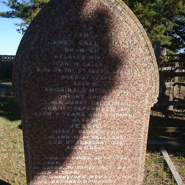 CALLAGHAN John William -1885 &amp; Janet GLEN -1870 :: CALLAGHAN Archibald McIntyre -1863 :: CALLAGHAN Jessie -1872