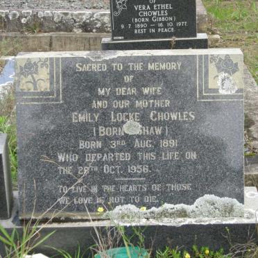 CHOWLES Albert Clarence 1892-1972 &amp; Emily Locke SHAW 1891-1956