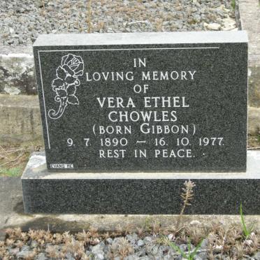 CHOWLES Vera Ethel nee GIBBON 1890-1977