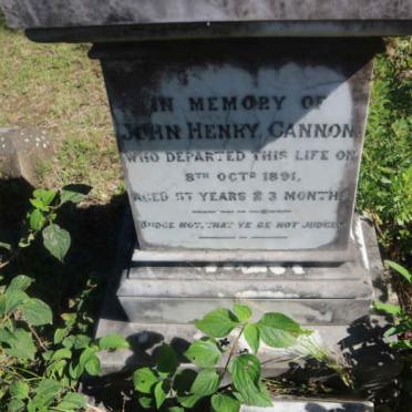 CANNON John Henry -1891