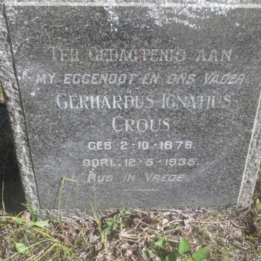 CROUS Gerhardus Ignatius 1878-1935
