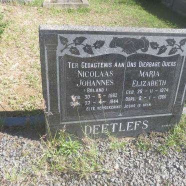 DEETLEFS Nicolaas Johannes 1862-1944 &amp; Maria Elizabeth 1874-1966