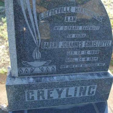 GREYLING Barend Johannes Christoffel 1898-1954