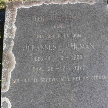 HUMAN Johannes J. 1908-1977