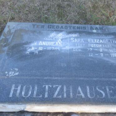 HOLTZHAUSEN Johan Andreas 1874-1957 &amp; Sarah Elizabeth POTGIETER 1888-1963