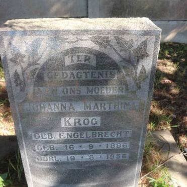 KROG Johanna Marthina nee ENGELBRECHT 1886-1956