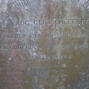 KROG Elsje Elizabeth Coenradina Frederika nee SCHEEPERS -1877