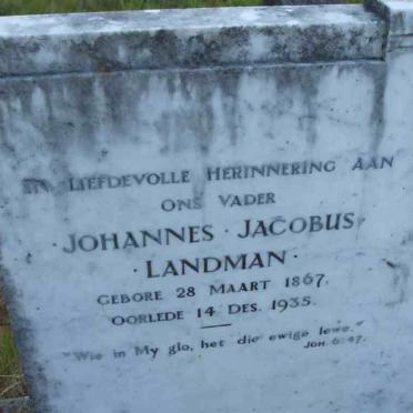 LANDMAN Johannes Jacobus 1867-1935
