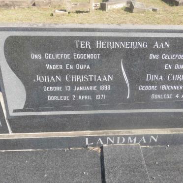 LANDMAN Johan Christiaan 1898-1971 &amp; Dina Christina BÜCHNER 1907-1988