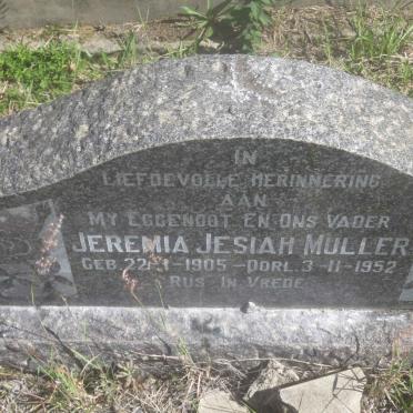 MULLER Jeremiah Jesiah 1905-1952