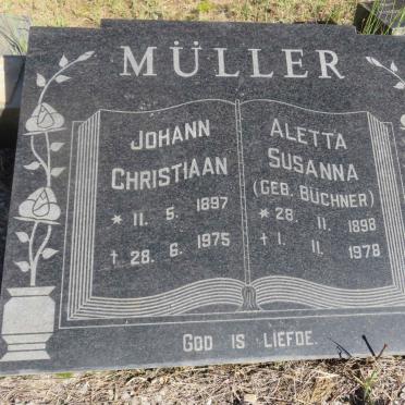 MÜLLER Johann Christiaan 1897-1975 &amp; Aletta Susanna BÜCHNER 1898-1978