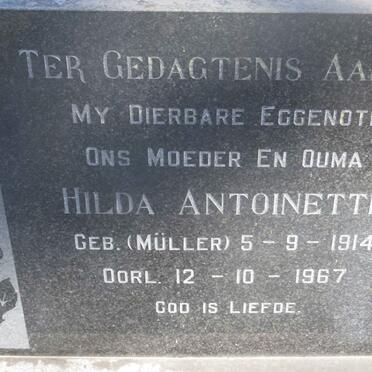 MOSE Albert Edward 1907-1976 &amp; Hilda Antoinette MÜLLER 1914-1967