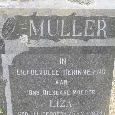 MULLER Liza nee FLITCROFT 1904-1967