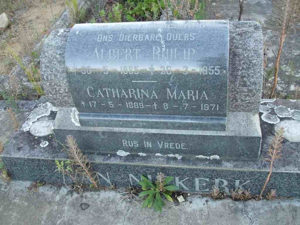 NIEKERK Albert Philip, van 1885-1955 &amp; Catharina Maria 1889-1971