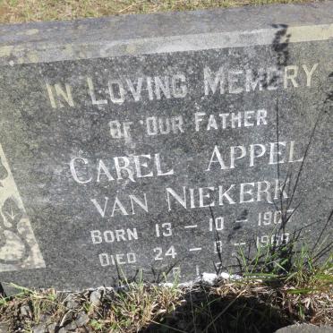 NIEKERK Carel Appel, van 1907-1969
