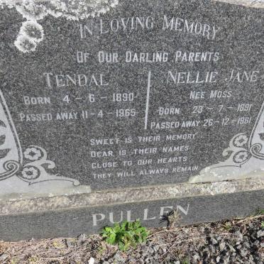 PULLEN Tendal 1890-1965 &amp; Nellie Jane MOSS 1891-1961