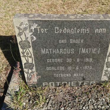 POTGIETER Mathardus 1919-1973