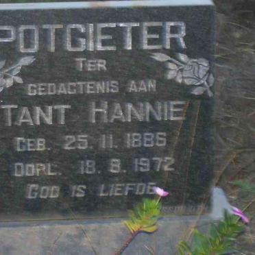 POTGIETER Hannie 1886-1972
