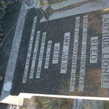 REED Arthur Lionel 1875-1946 &amp; Amy Sarah PEXTER 1881-1971