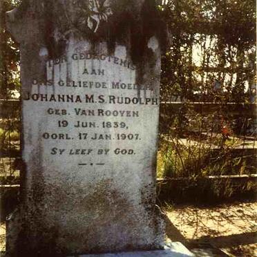 RUDOLPH Johanna M.S. nee VAN ROOYEN 1839-1907