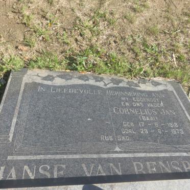 RENSBURG Cornelius Jan, Janse van 1918-1973