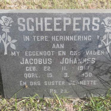 SCHEEPERS Jacobus Johannes 1913-1950
