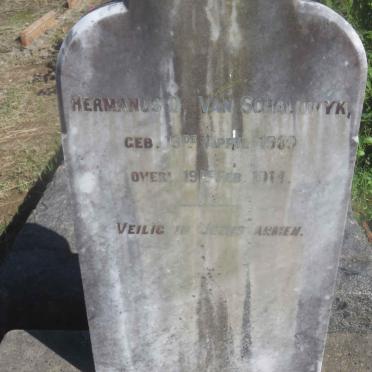 SCHALKWYK Hermanus D., van 1909-1914