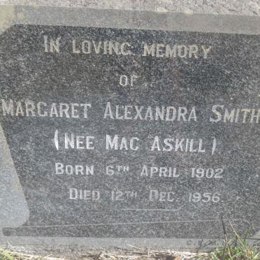 SMITH Margaret Alexandra nee MAC ASKILL 1902-1956