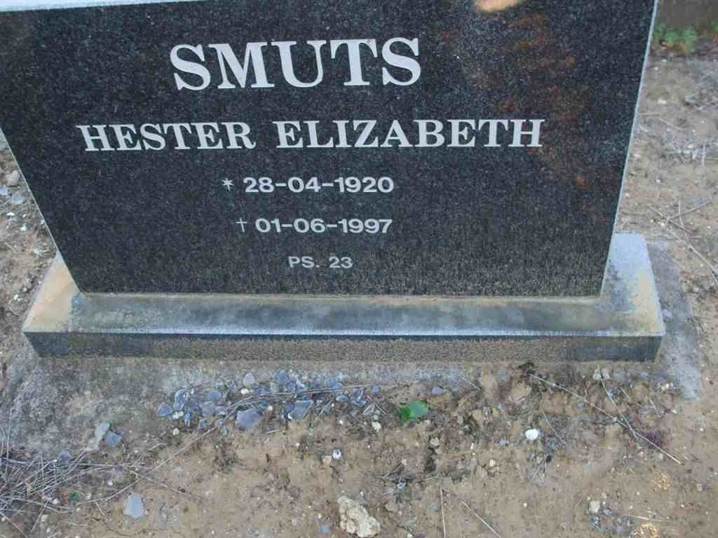 SMUTS Hester Elizabeth 1920-1997