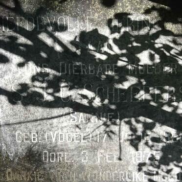 SCHEEPERS S.J.G. nee VOGEL 1890-1975