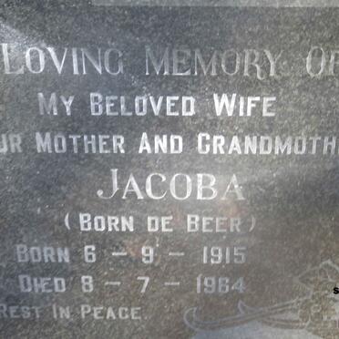 SMITH Jeremias Esias 1906-1990 &amp; Jacoba DE BEER 1915-1964 :: SMITH Daphne 1945-2003