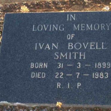 SMITH Ivan Bovell 1899-1983
