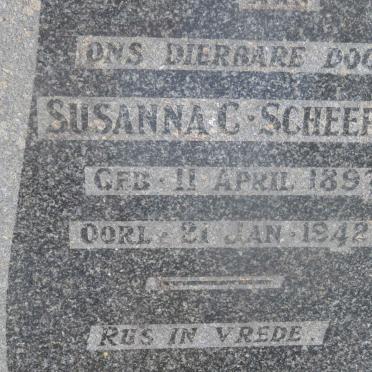 SCHEEPERS Susanna C. 1897-1942