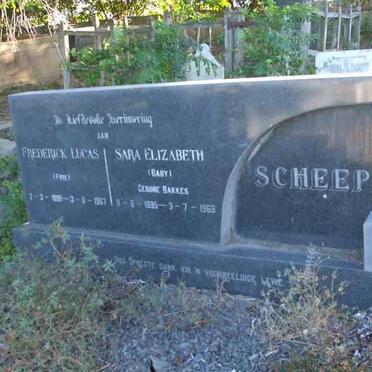 SCHEEPERS Frederick Lucas 1890-1967 &amp; Sara Elizabeth BAKKES 1895-1969