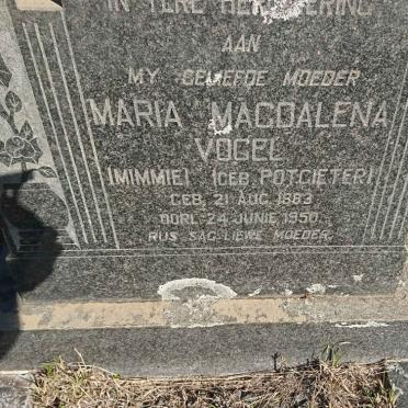 VOGEL Maria Magdalena nee POTGIETER 1883-1950