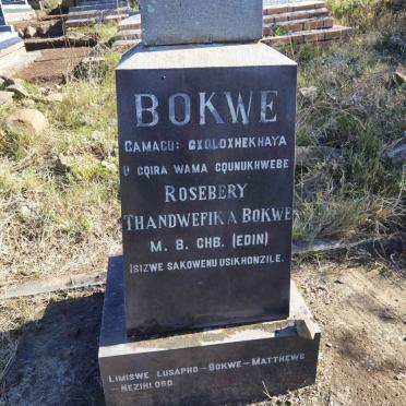 BOKWE Rosebery Thandwefika 
