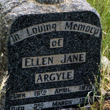 ARGYLE Ellen Jane 1878-1955